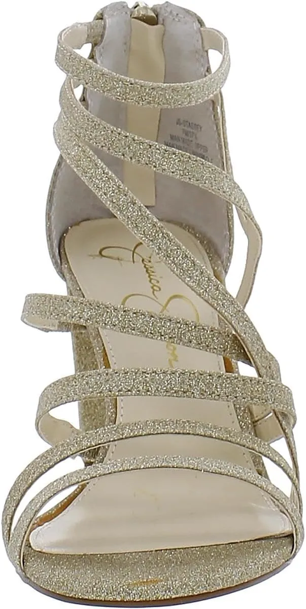 Jessica Simpson Women's Stassey Strappy Block Heel Sandal Heeled