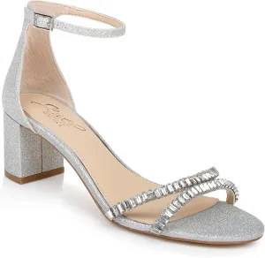 Jewel Badgley Mischka Joanne Strappy Block Heel