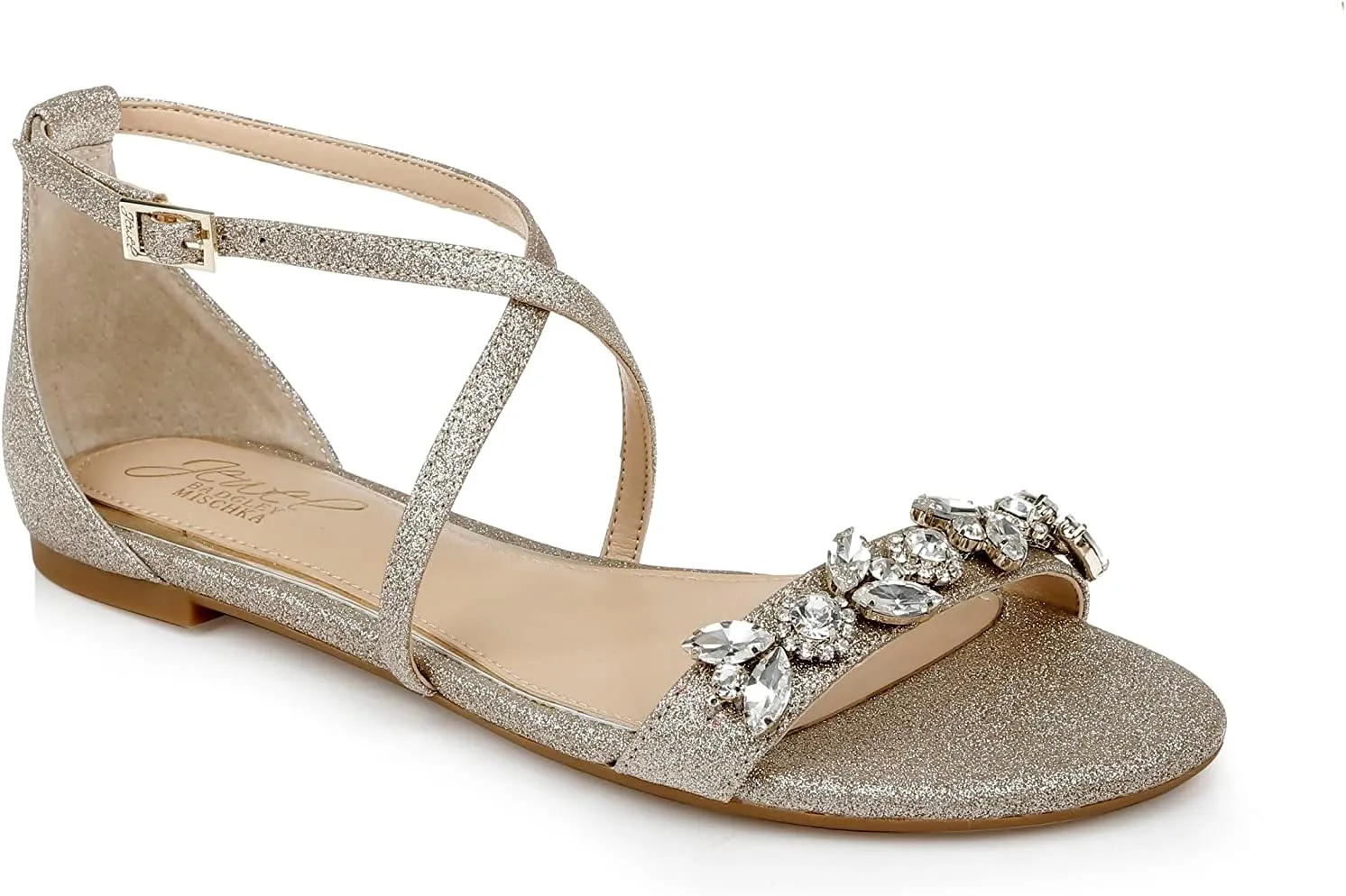 Jewel Badgley Mischka Tessy Satin Evening Sandal