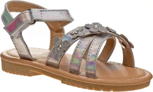 Josmo Baby-Girl's Genesis Flat Sandal, Silver, 6 Medium US Toddler