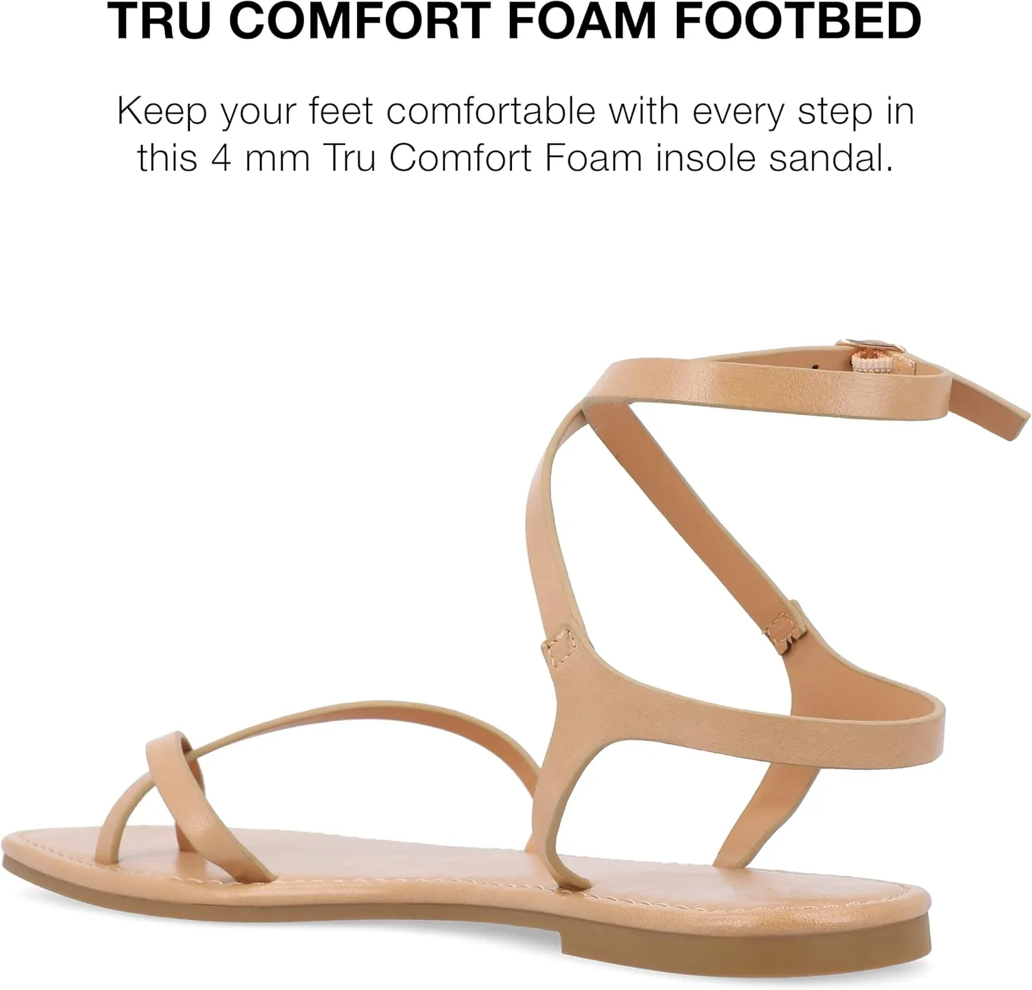 Journee Collection Women's Charra Flat Sandal