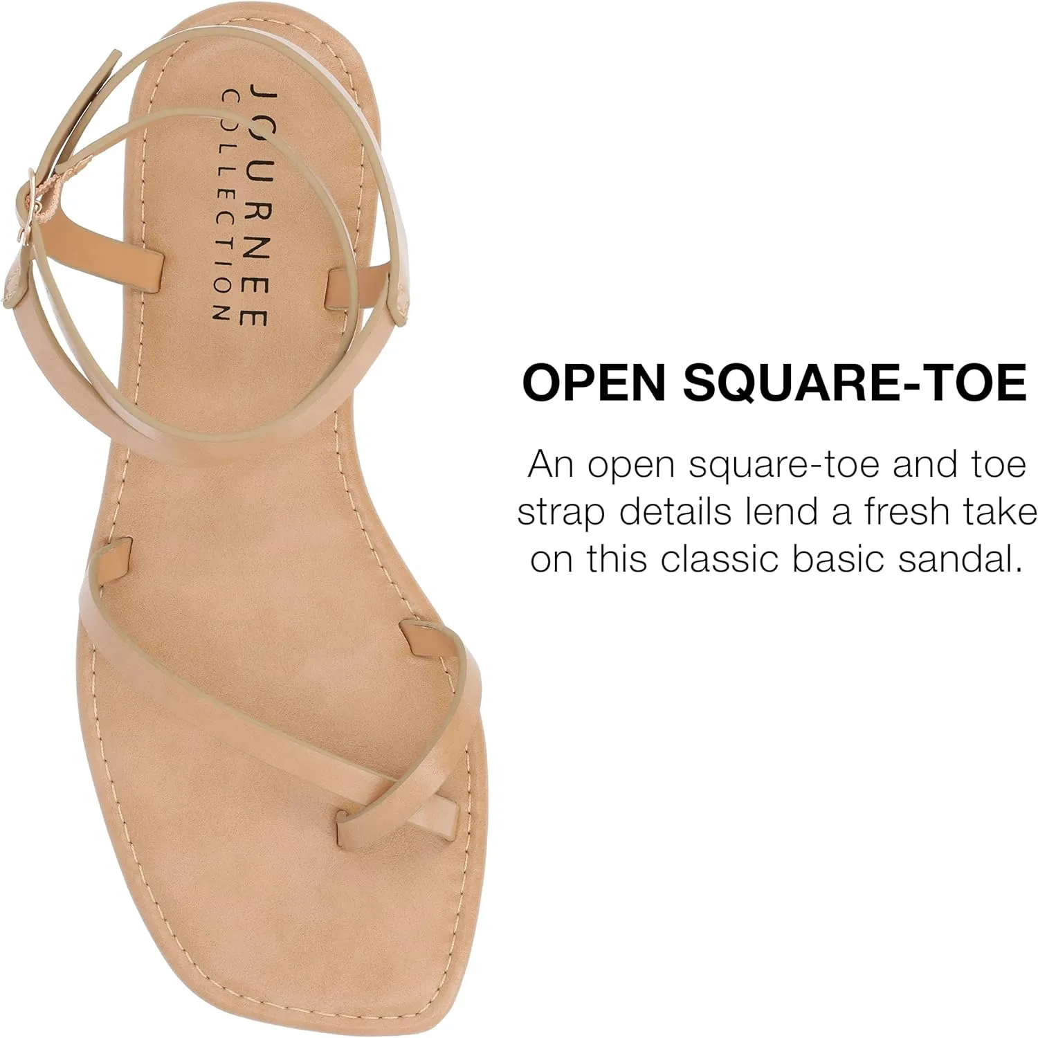 Journee Collection Women's Charra Flat Sandal