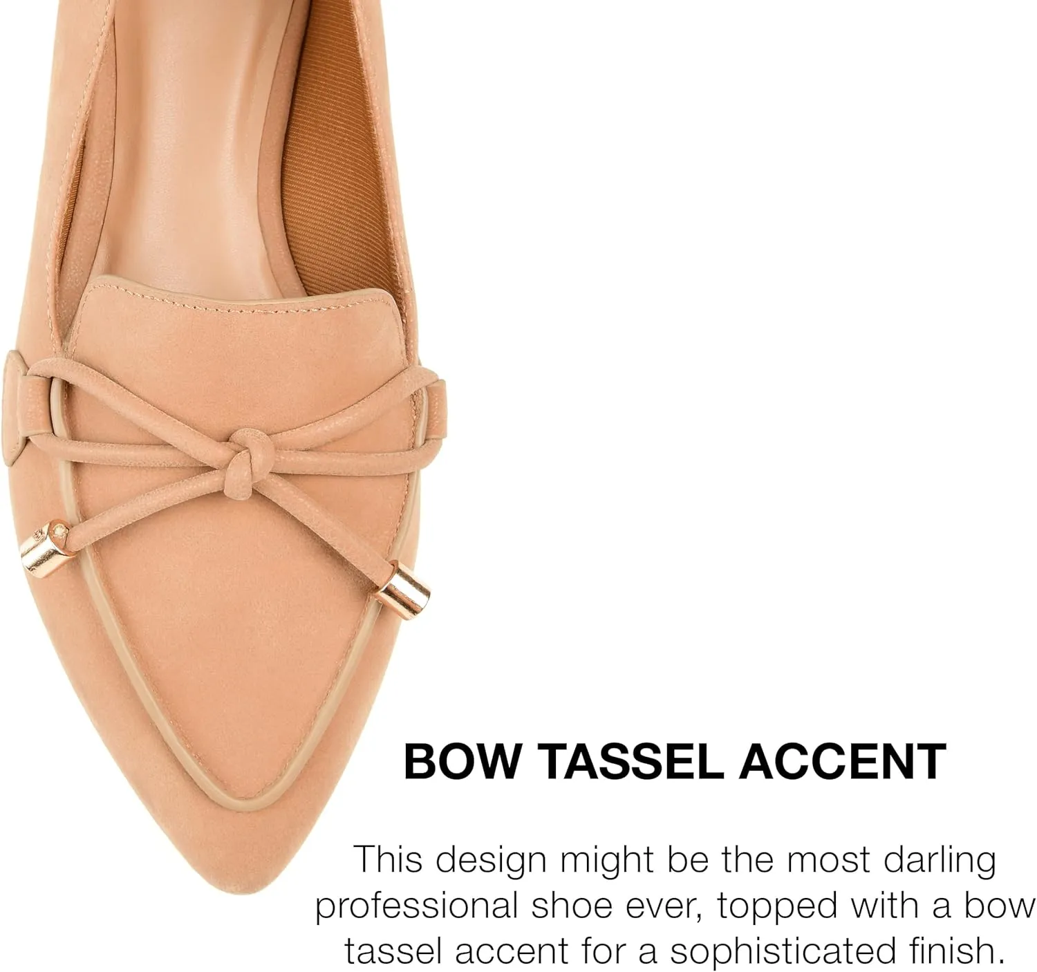 Journee Womens Muriel Slip On Pointed Toe Loafer Dress Flats
