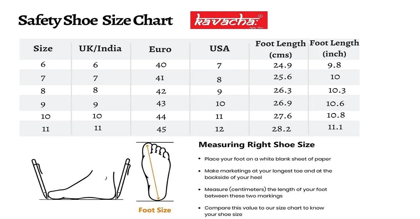 Kavacha Steel Toe Safety Shoe S217 with Knitted Upper and Foam Comfort & Phylon TPR Sole