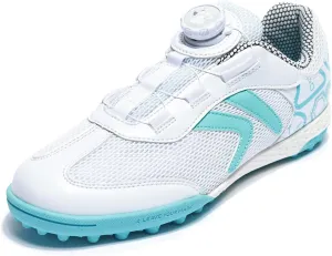 KELME Kids' Indoor Soccer Cleats, Breathable Mesh Turf Futsal Shoes, Turn-Lock, Boys Girls Football Baseball Softball Sneaker for Little/Big Kid