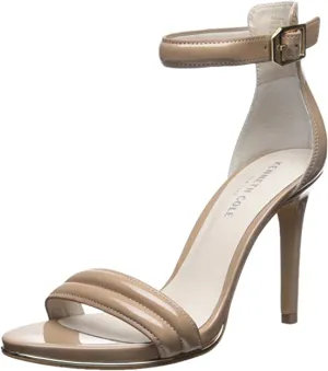 Kenneth Cole Women's Women's Brooke Ankle Strap Heeled Sandal, Buff, 6.5