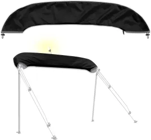 Kintaki Bimini top Boot Cover, Suitable for 3-4 Bows Bimini Tops, Design with Light Hole Bimini Top Cover, 600D Waterproof Bimini Storage Boot
