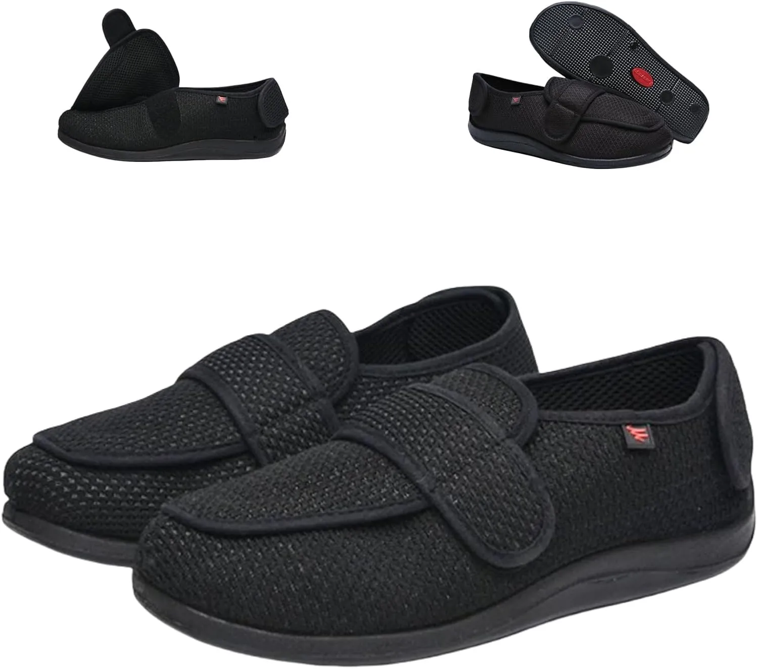 KUMUROET Unisex Adjustable Widened Foot Edema Shoes,Diabetic Walking Shoes,Wide Version Home Slippers,Wide Feet High Instep Comfortable Walking,Suitable for Hallux Valgus,Foot Hypertrophy,Arthritis