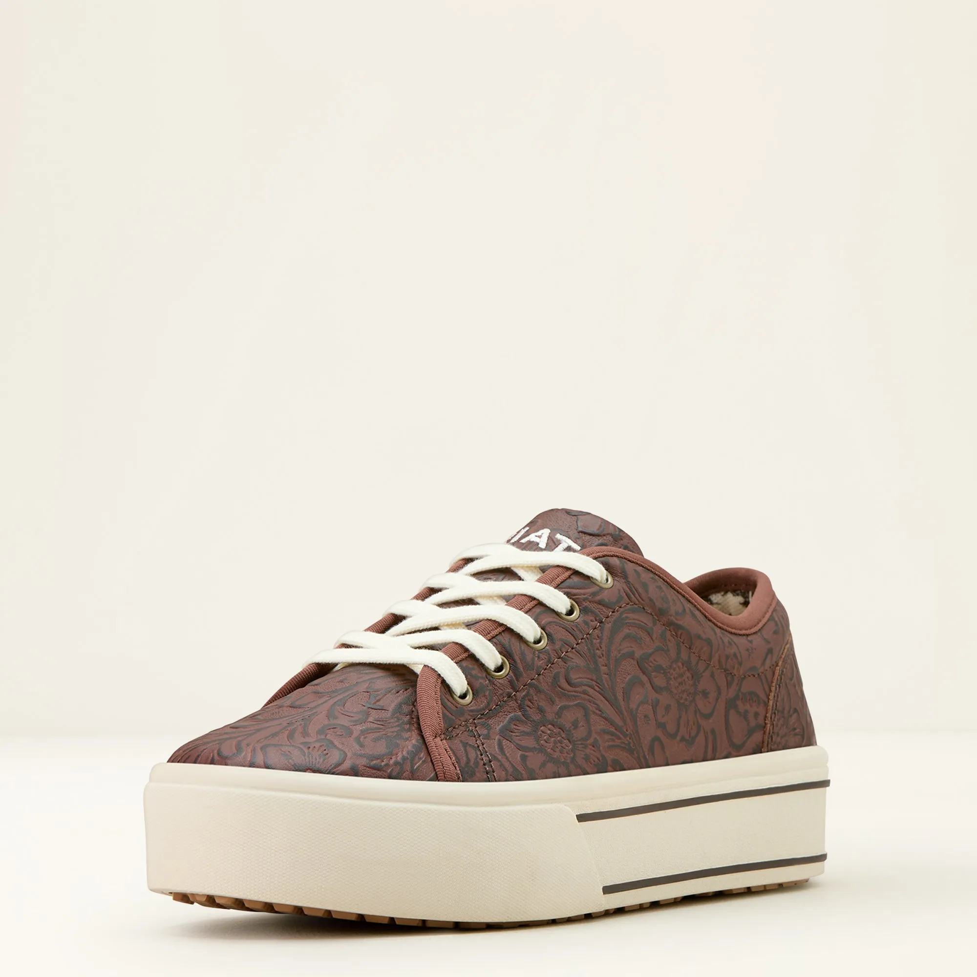 Ladies Ariat Brown Floral Emboss Skylar Shoe - 10061258