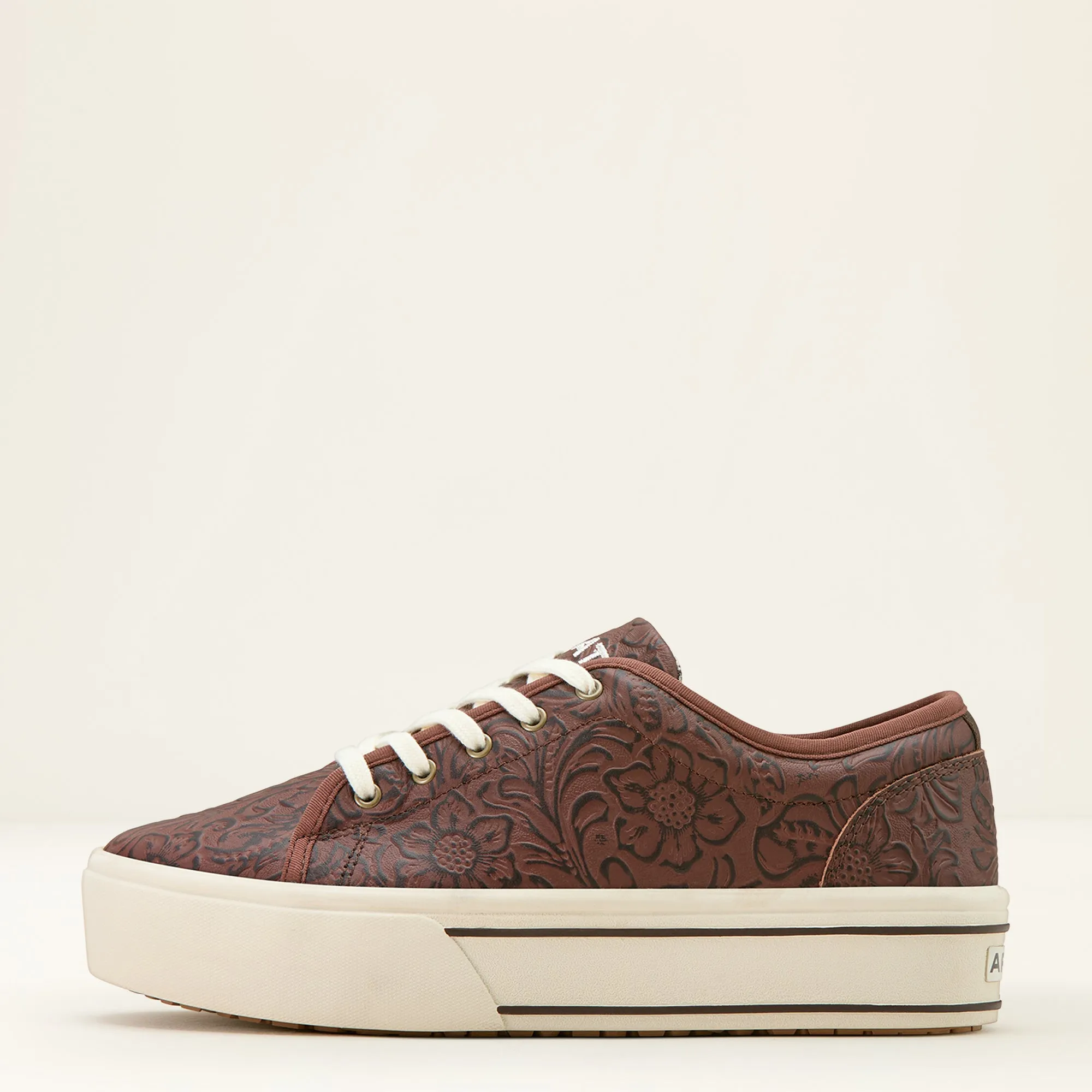 Ladies Ariat Brown Floral Emboss Skylar Shoe - 10061258