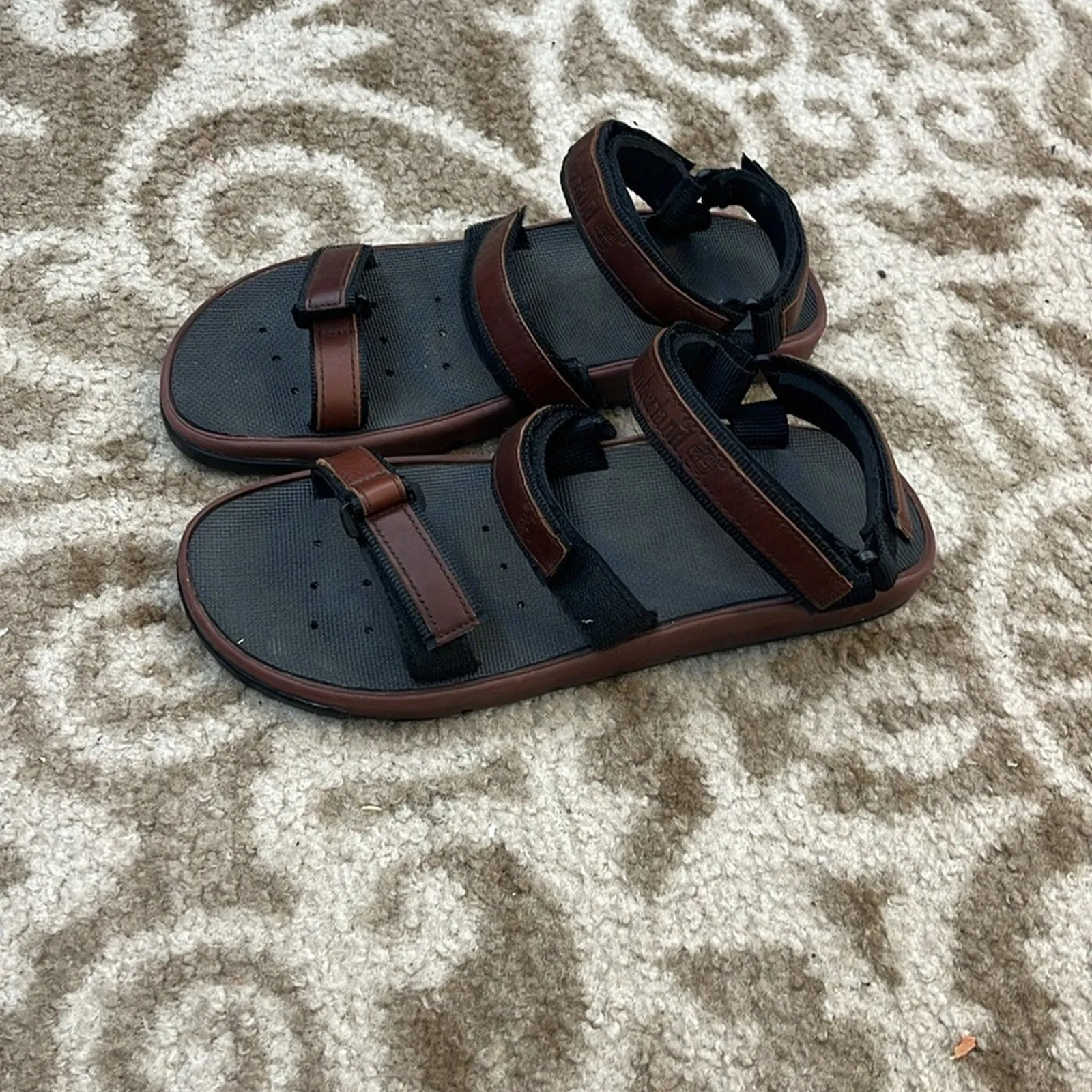 Leather Free shipping discount US Mens Sandal Water 95097 XXL Shoes Sport Dual-purpose Timberland Strappy Brown