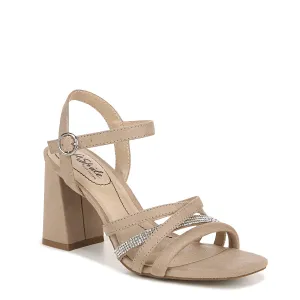 LifeStride Womens Belle Block Heel Strappy Dress Sandals Dover Beige 9 W