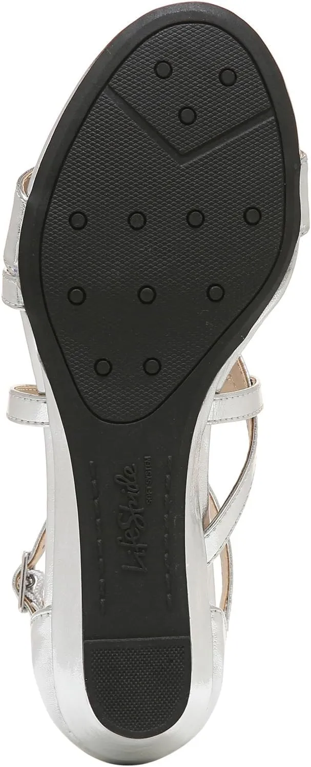 LifeStride Women's Yolanda Strappy Wedge Sandal