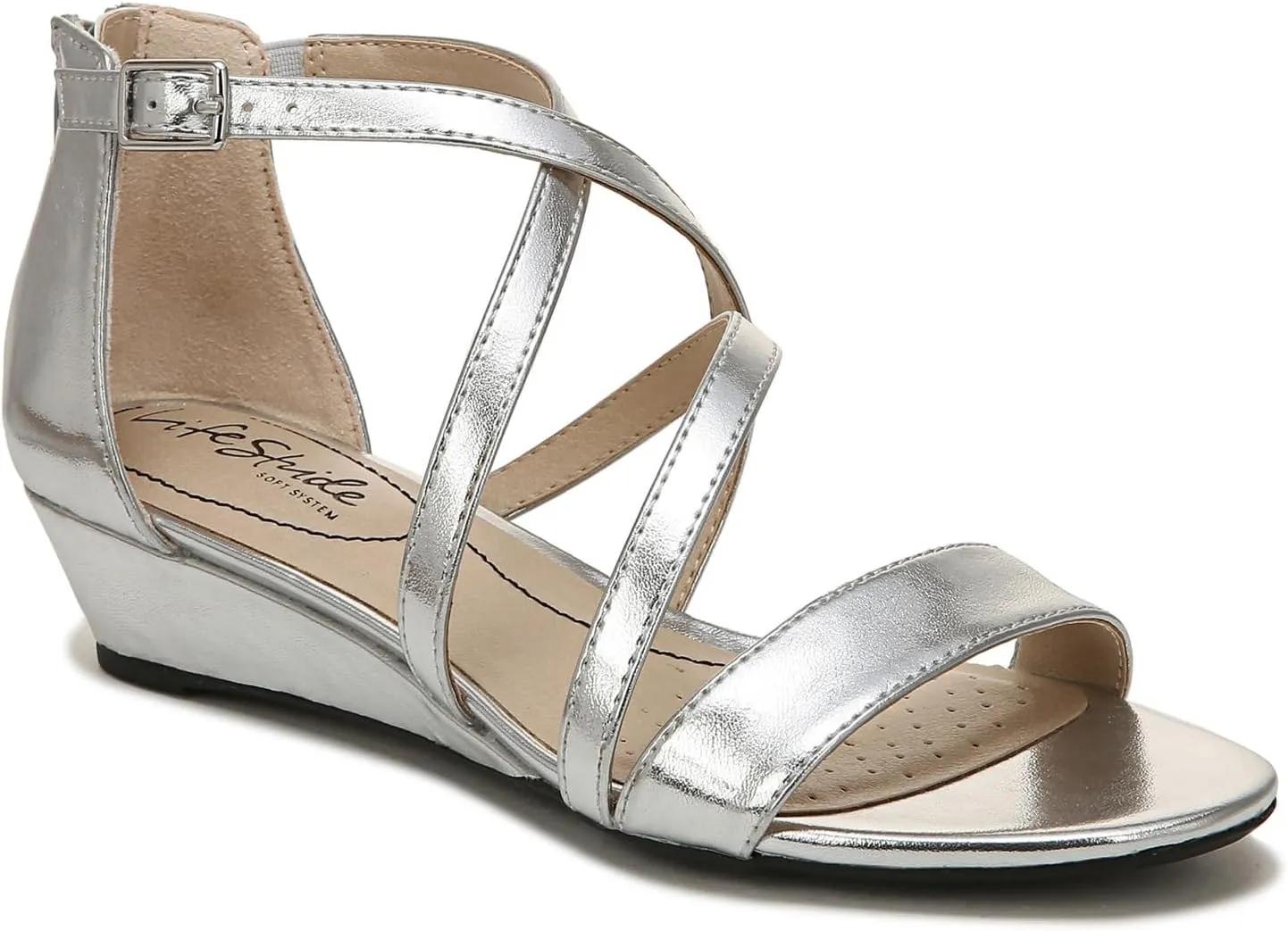 LifeStride Women's Yolanda Strappy Wedge Sandal