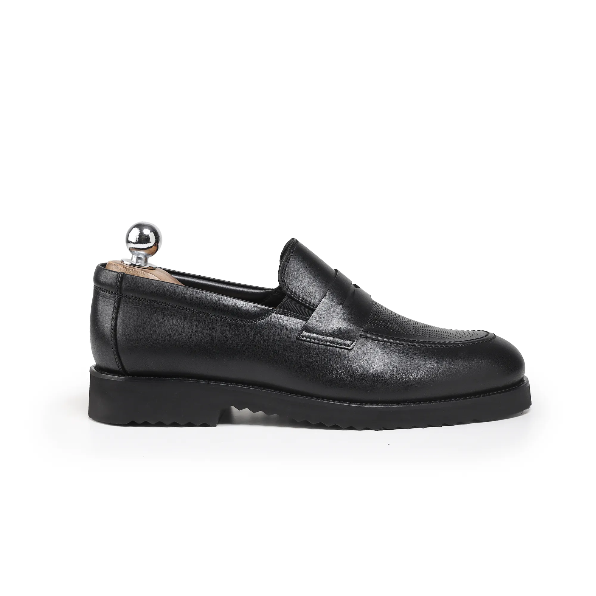 Loafer Black with Strap poked