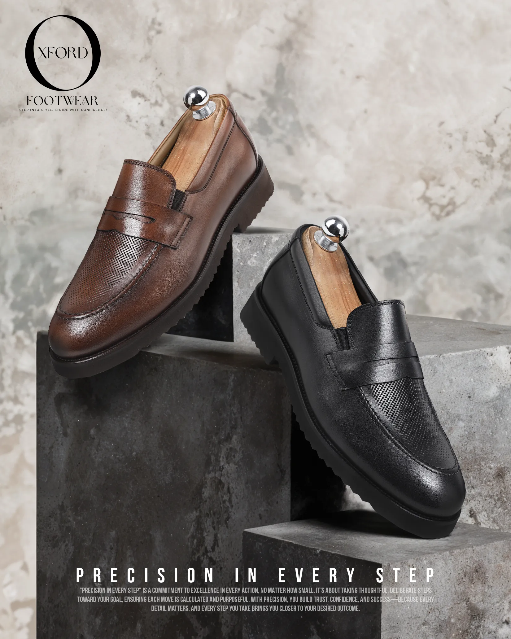 Loafer Black with Strap poked