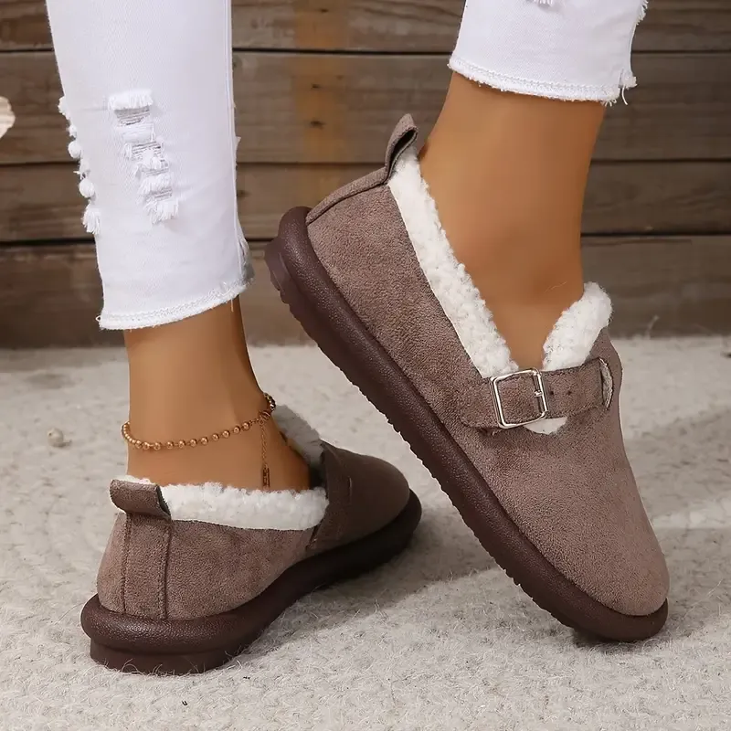 Lora - Gemütliche Plüsch Slip-On Hausschuhe