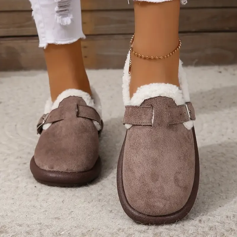 Lora - Gemütliche Plüsch Slip-On Hausschuhe