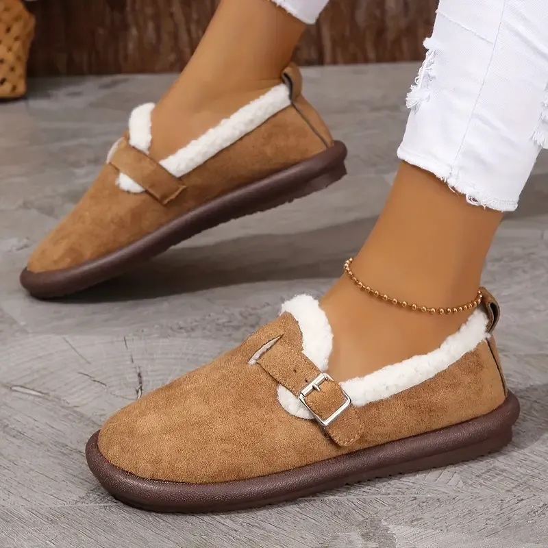 Lora - Gemütliche Plüsch Slip-On Hausschuhe