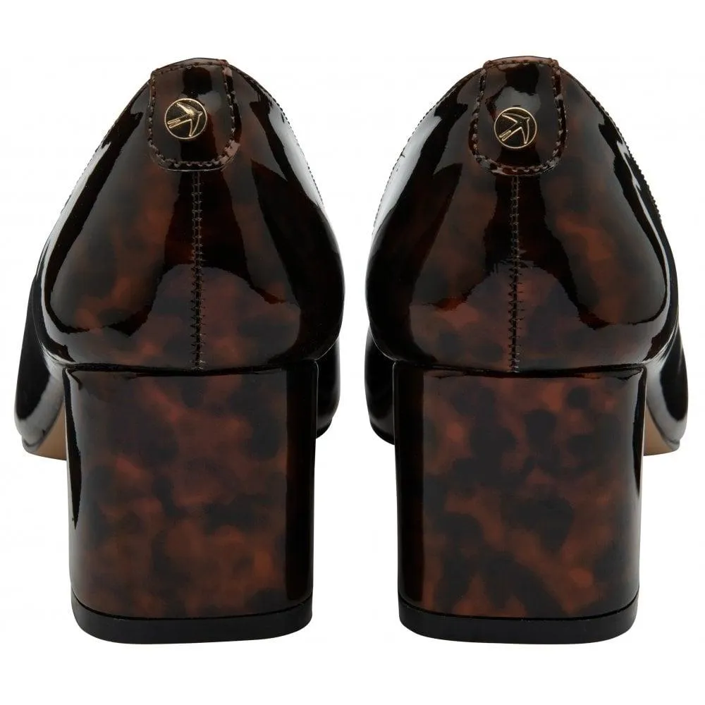 Lotus Aubrey Tortoise Patent Buckle Court Shoes