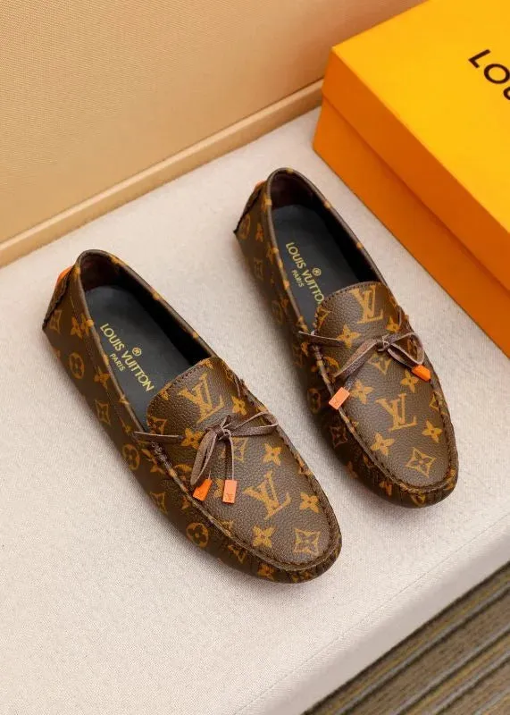 LOUIS VUITTON || LV Driver Moccasins Shoes 'Black/Brown' Monogram