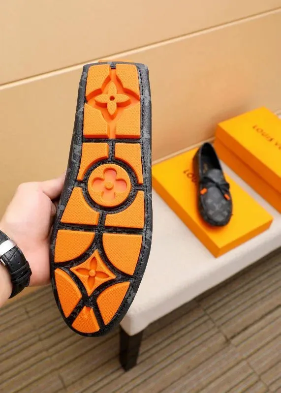 LOUIS VUITTON || LV Driver Moccasins Shoes 'Black/Brown' Monogram