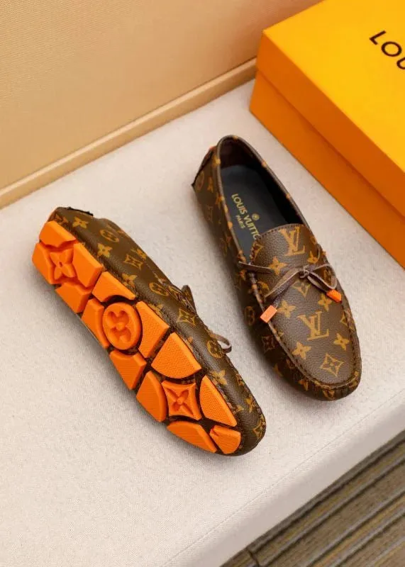 LOUIS VUITTON || LV Driver Moccasins Shoes 'Black/Brown' Monogram