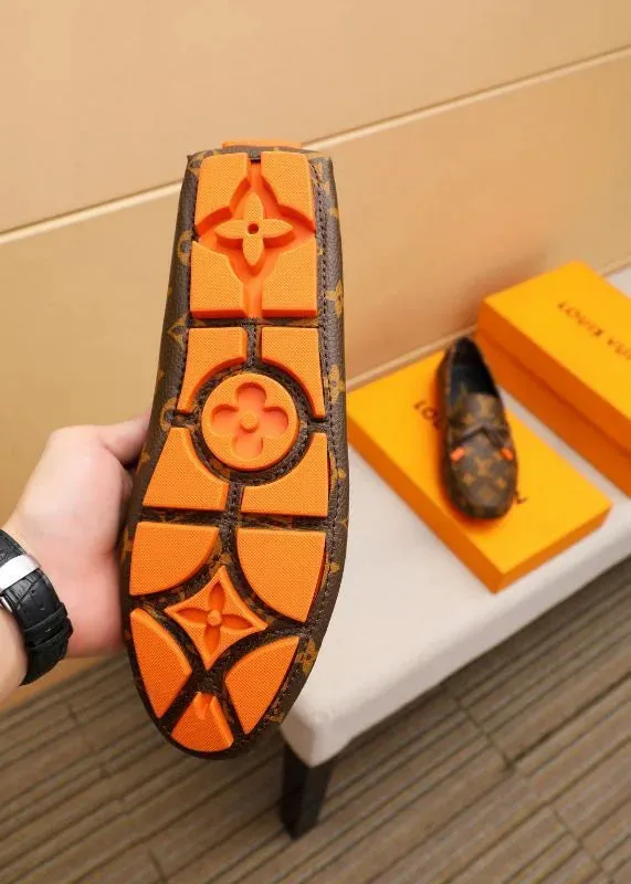 LOUIS VUITTON || LV Driver Moccasins Shoes 'Black/Brown' Monogram