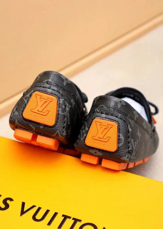 LOUIS VUITTON || LV Driver Moccasins Shoes 'Black/Brown' Monogram