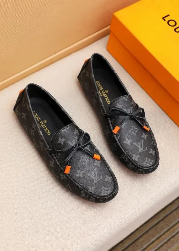 LOUIS VUITTON || LV Driver Moccasins Shoes 'Black/Brown' Monogram