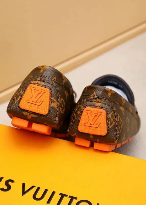 LOUIS VUITTON || LV Driver Moccasins Shoes 'Black/Brown' Monogram