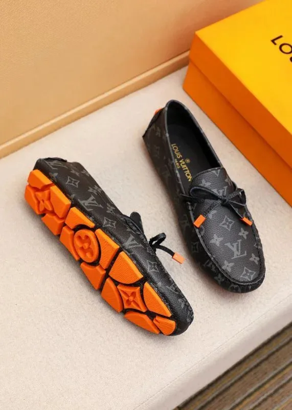 LOUIS VUITTON || LV Driver Moccasins Shoes 'Black/Brown' Monogram
