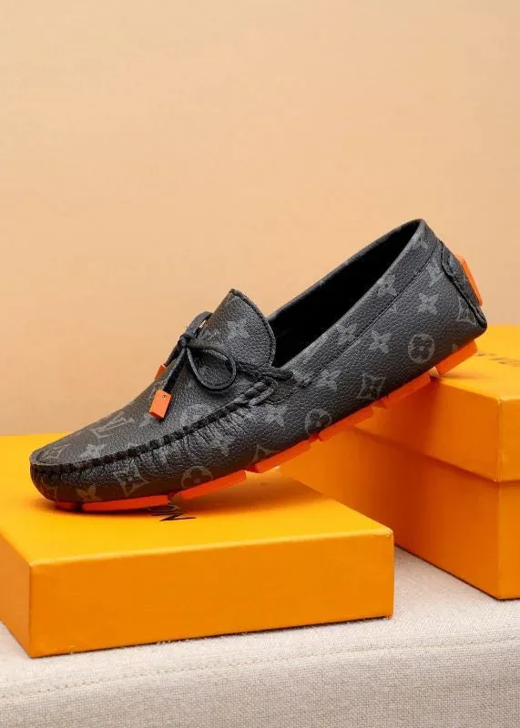 LOUIS VUITTON || LV Driver Moccasins Shoes 'Black/Brown' Monogram