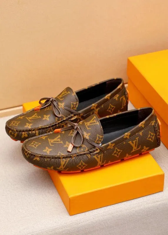 LOUIS VUITTON || LV Driver Moccasins Shoes 'Black/Brown' Monogram