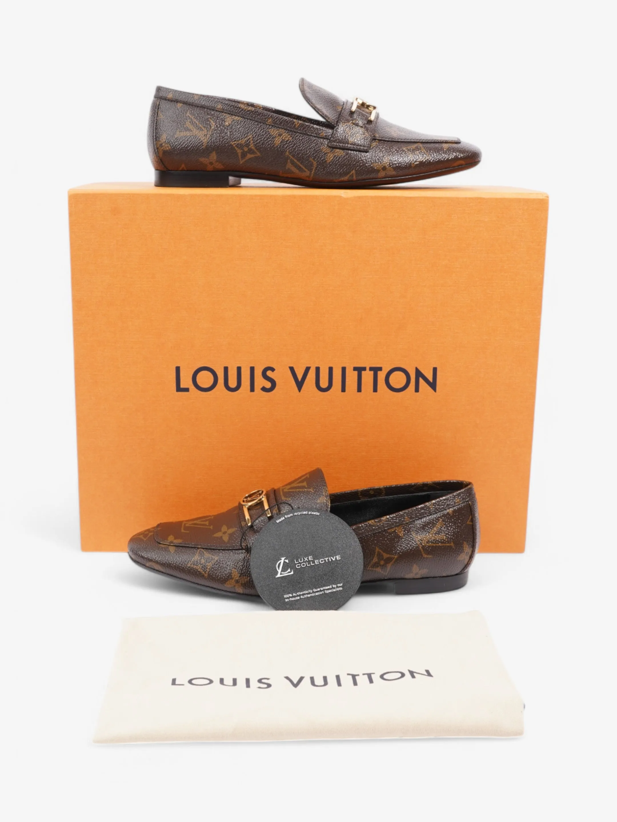 Louis Vuitton Upper Case Flat Loafer Monogram Coated Canvas EU 38 UK 5