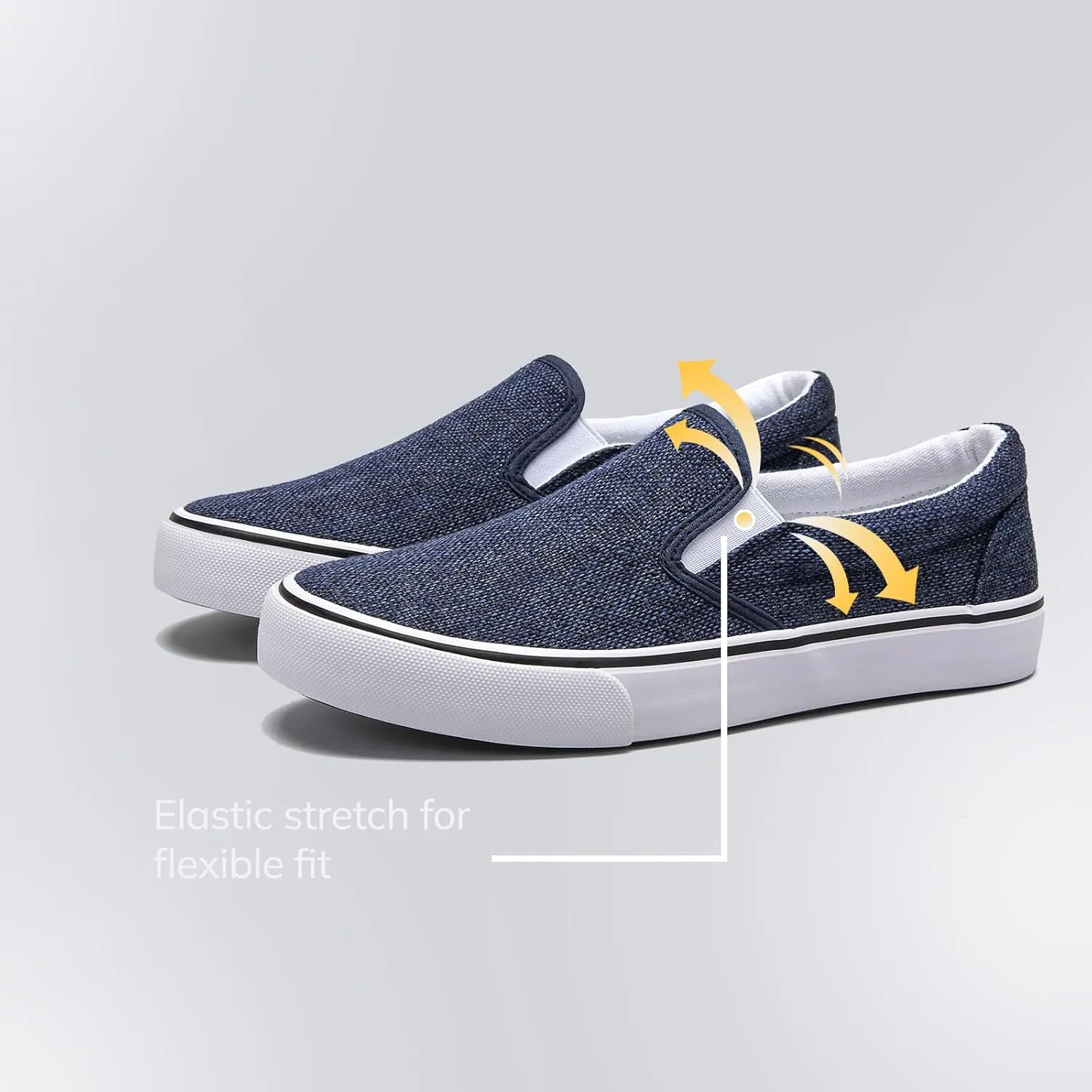 Low-Top Slip Ons Women's Fashion Sneakers Casual Canvas Sneakers for Women Comfortable Flats Breathable Padded Insole Slip on Sneakers Women Low Slip on Shoes