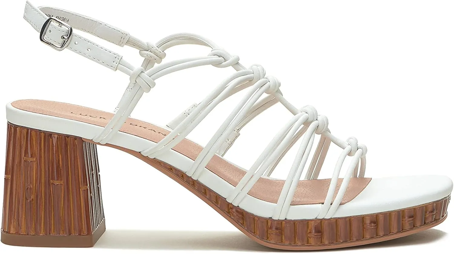 Lucky Brand Women's Bassie Strappy High Heel Sandal Heeled