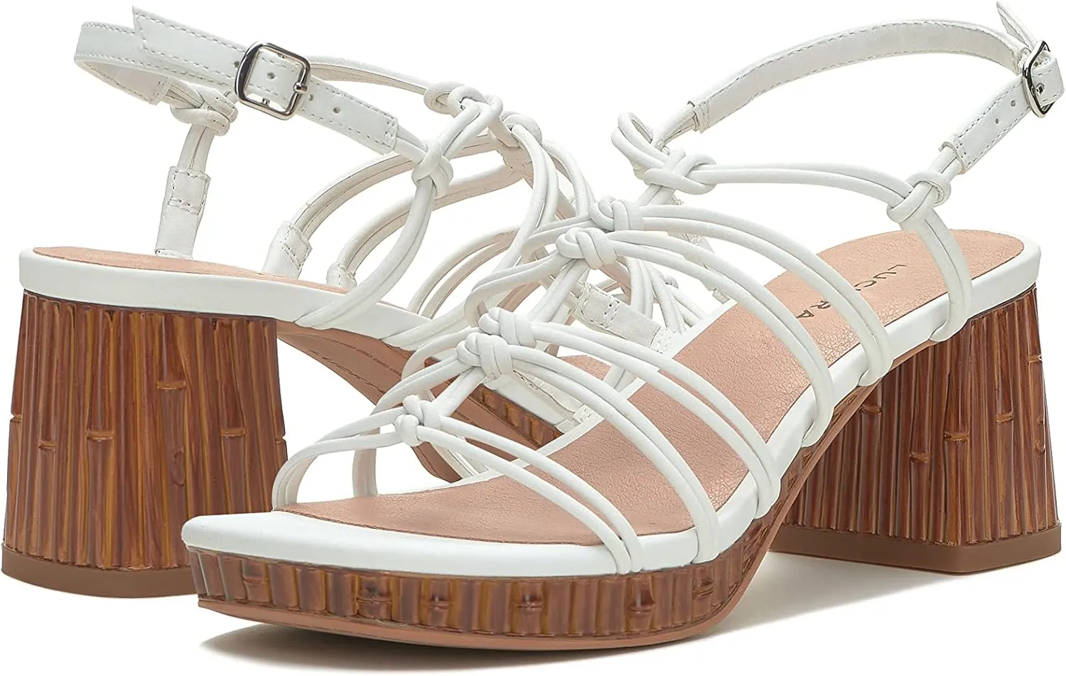 Lucky Brand Women's Bassie Strappy High Heel Sandal Heeled