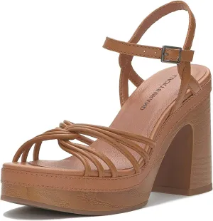 Lucky Brand Women's Ismene Strappy High Heel Sandal Heeled