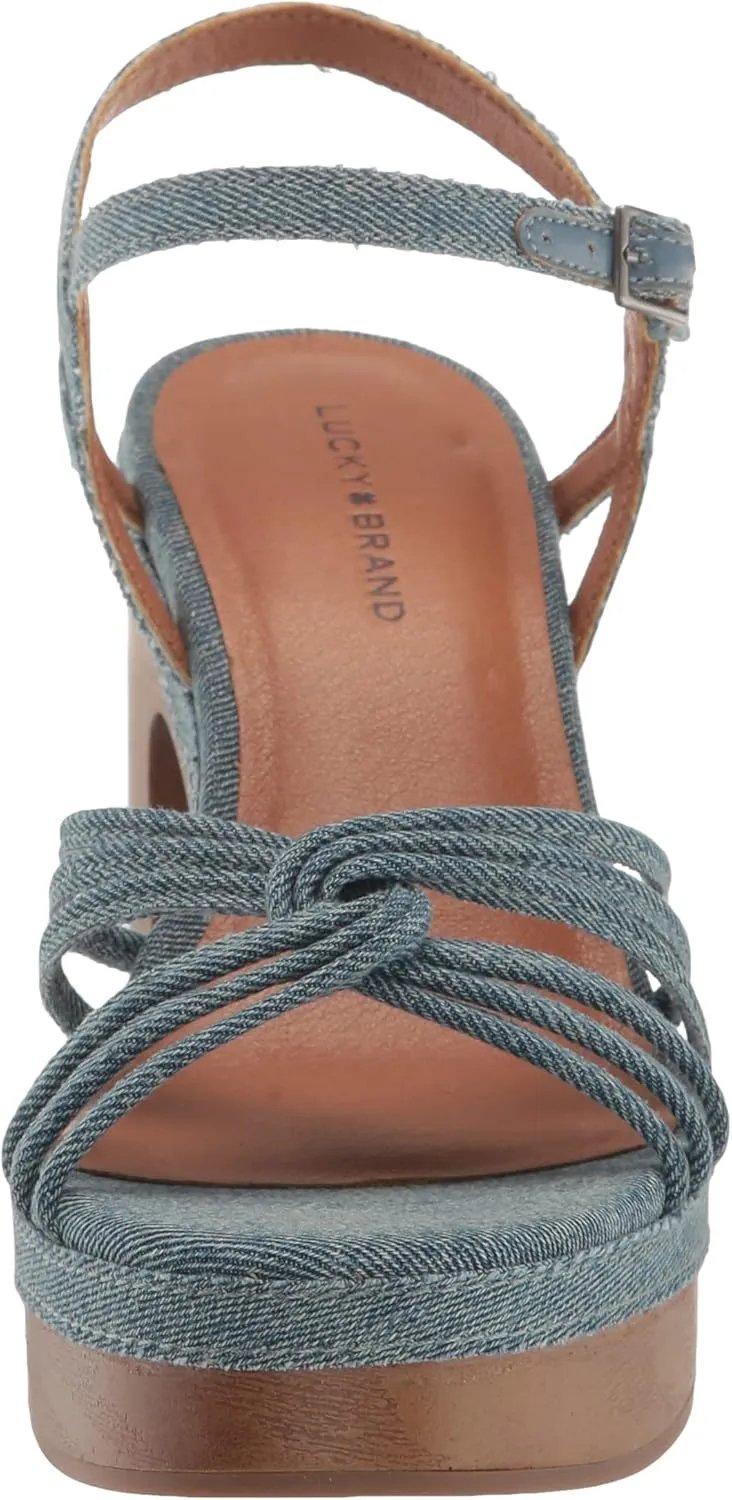 Lucky Brand Women's Ismene Strappy High Heel Sandal Heeled