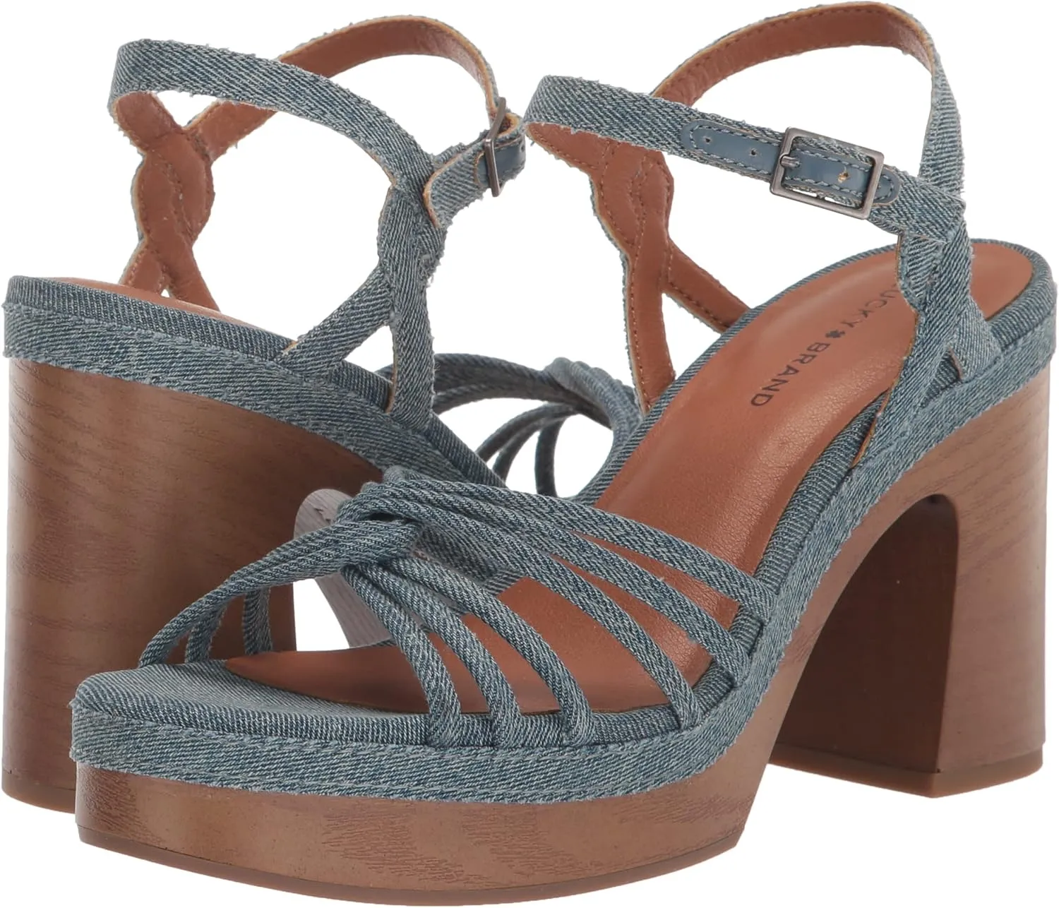 Lucky Brand Women's Ismene Strappy High Heel Sandal Heeled