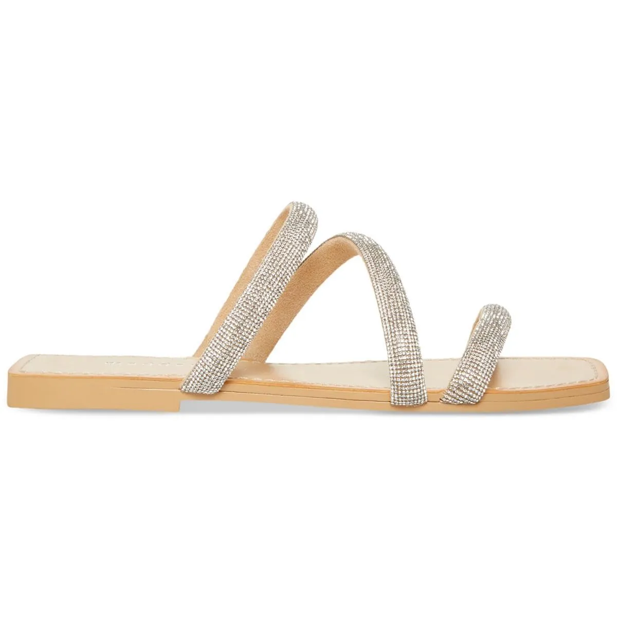 Madden Girl Women's Parfait Flat Sandal, Silver Multi, 10