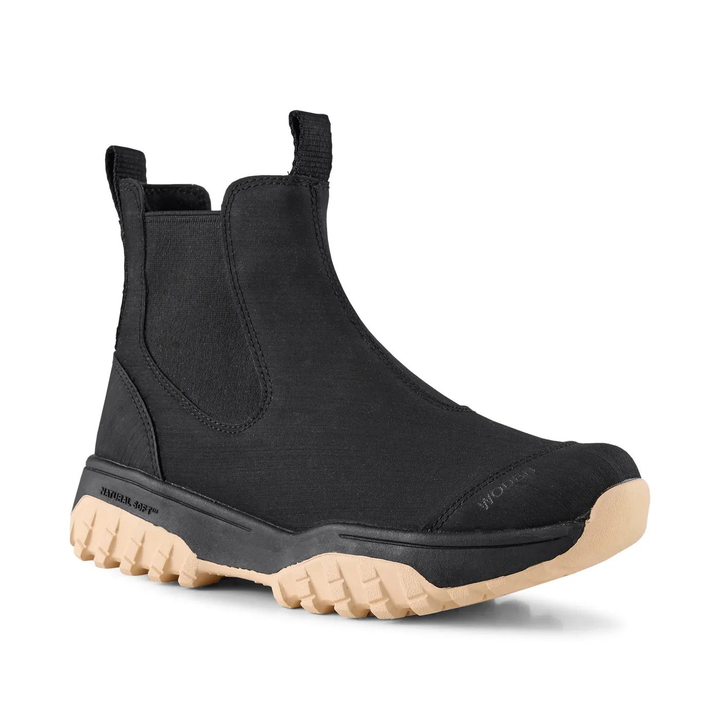 Magda Rubber Track Boot - Black/Beige