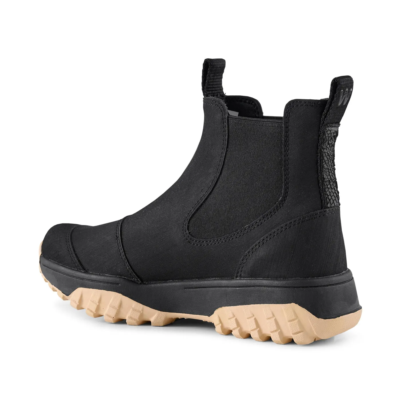 Magda Rubber Track Boot - Black/Beige