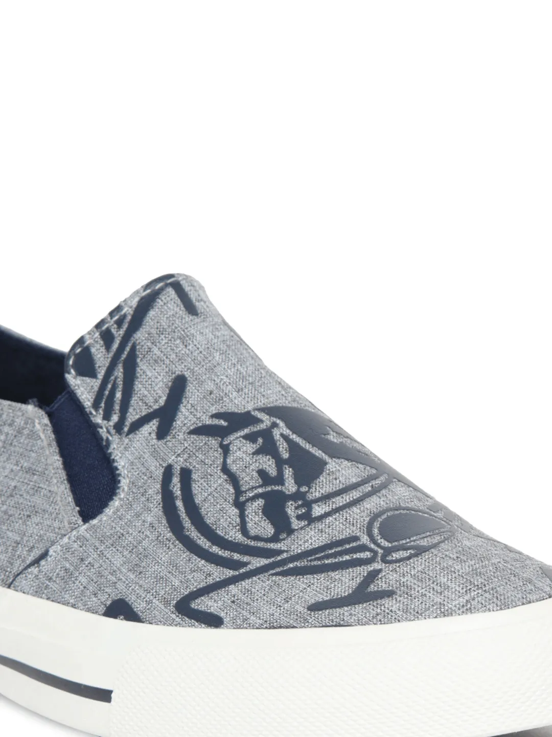 Men Grey Slip-On Sneakers