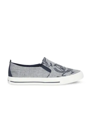 Men Grey Slip-On Sneakers