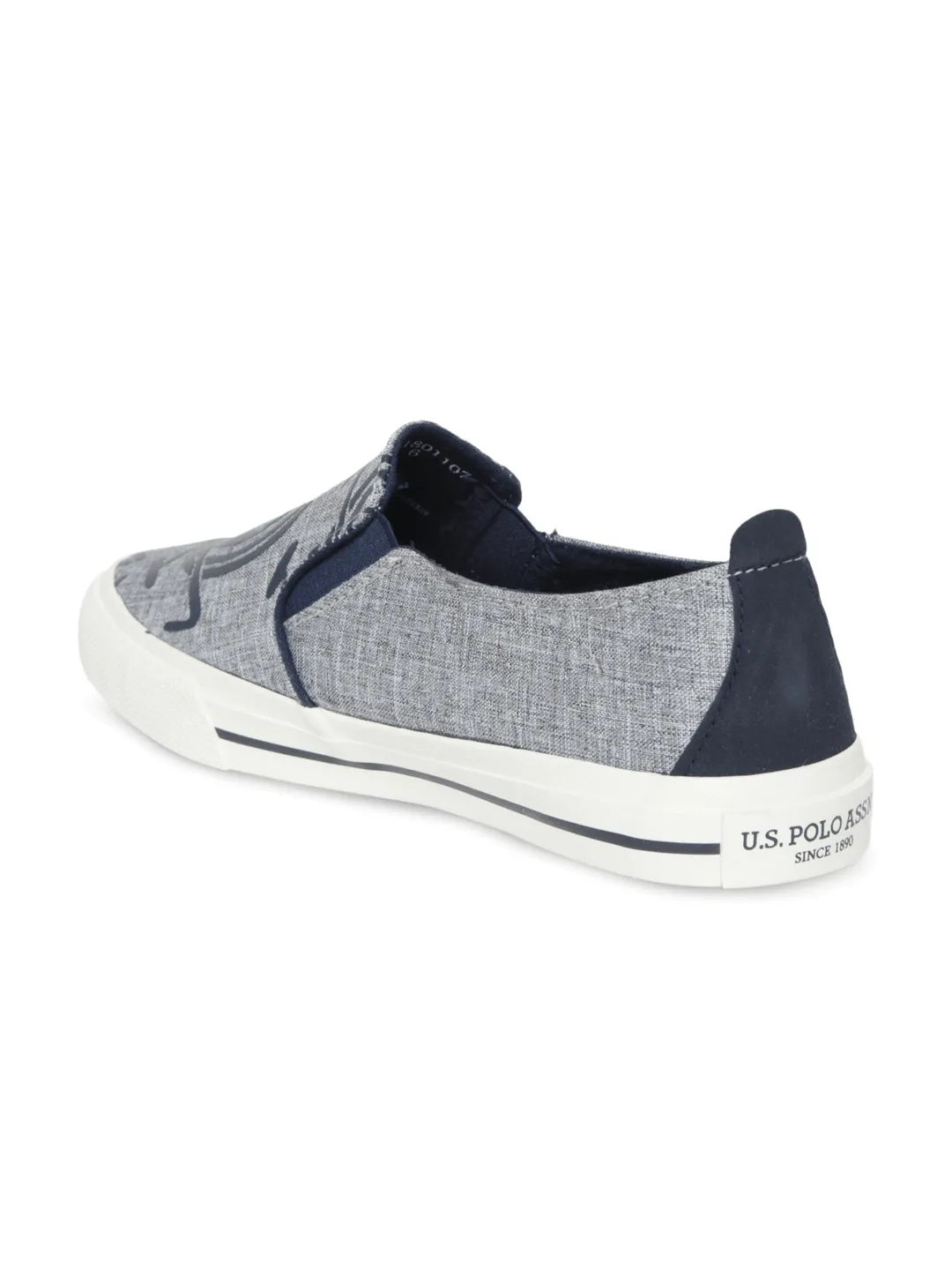 Men Grey Slip-On Sneakers