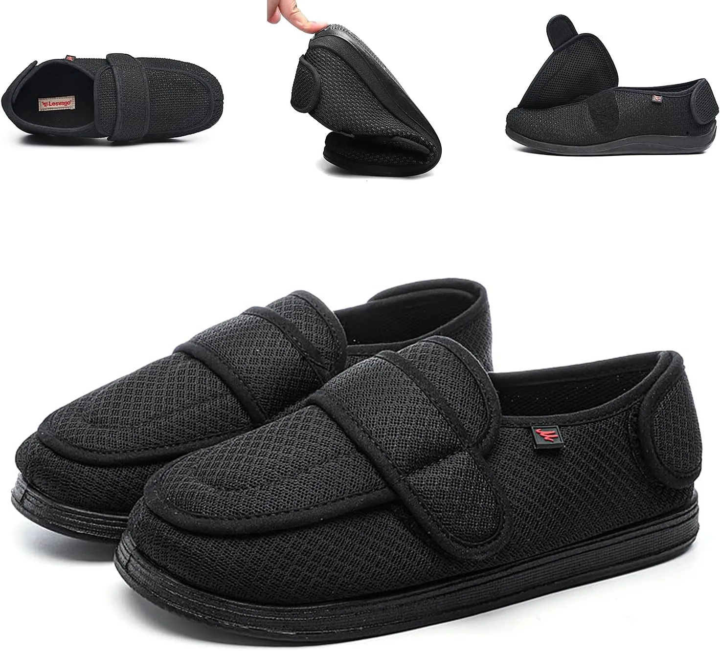 Men Women Diabetic Shoes,Edema Footwear,Adjustable Magic Stickers for Fat Feet,Foot Diseases,Arthritis,Swollen Feet,Wide Feet,Big Toes,Valgus Feet,Deformed Feet
