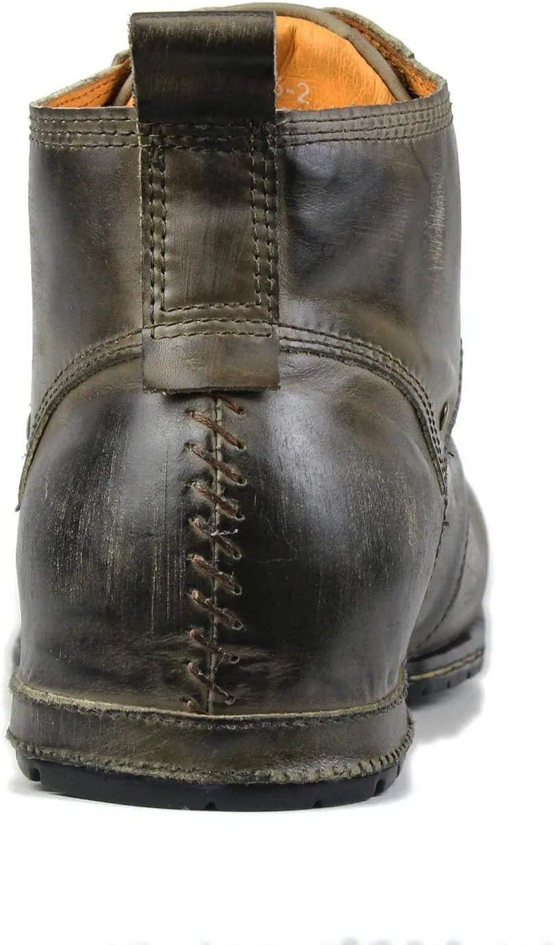 Men's Vintage Brown Chukka Boots Lace-up Motorcycle Casual Leather Dress Ankle Boot for Men Fashion CD-6015-2-Vintage Brown