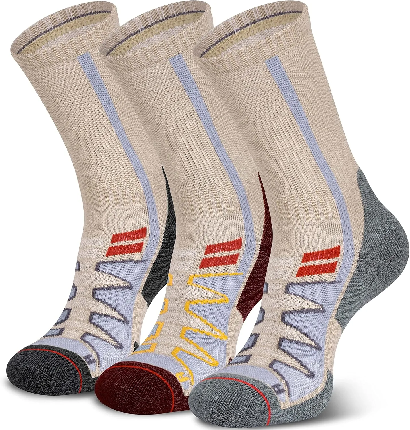 Merino Wool Hiking Socks for Cold Weather Socks Thermal Warm Crew Winter Boot Cushion Socks